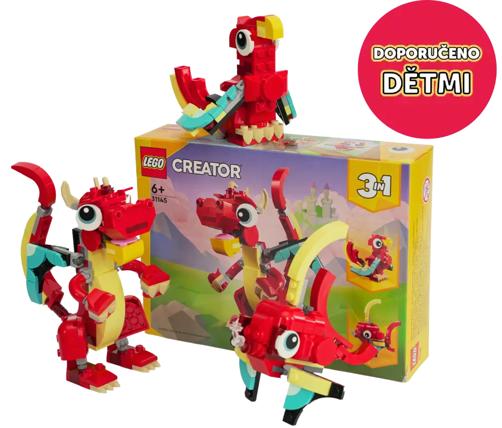 Lego od Disney Mickey Mouse jako dárek s nálepkou DOPORUČENO DĚTMI